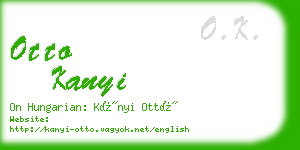 otto kanyi business card